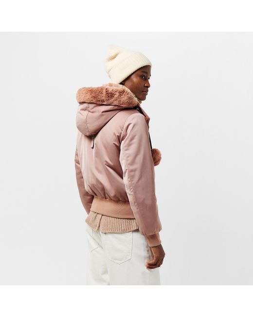 Moose Knuckles Pink Dbie Bomber Jacket