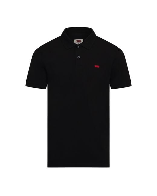Levi's Black Slim Housemark Polo Bright Whi for men
