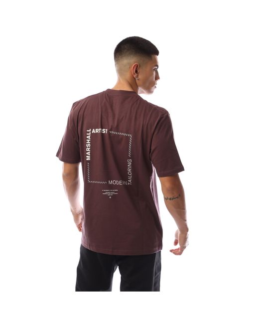 Marshall Artist Red Chvrn Box Regular Fit T-Shirt for men