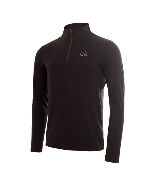 Calvin Klein Black Ck Newport Zip Top for men