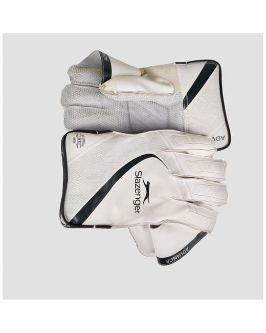 Slazenger 1881 White Leather Cricket Gloves
