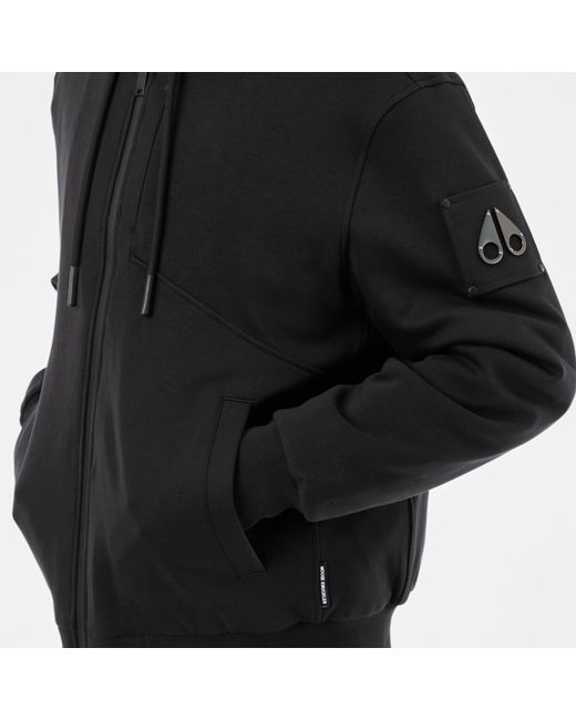 Moose Knuckles Black Tilden Bunny Insulated Bomber Jacket for men