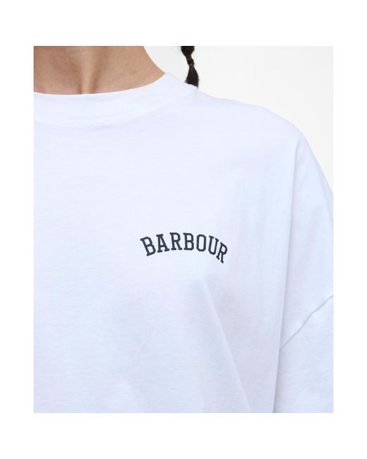 Barbour White Claydon Oversized T-Shirt