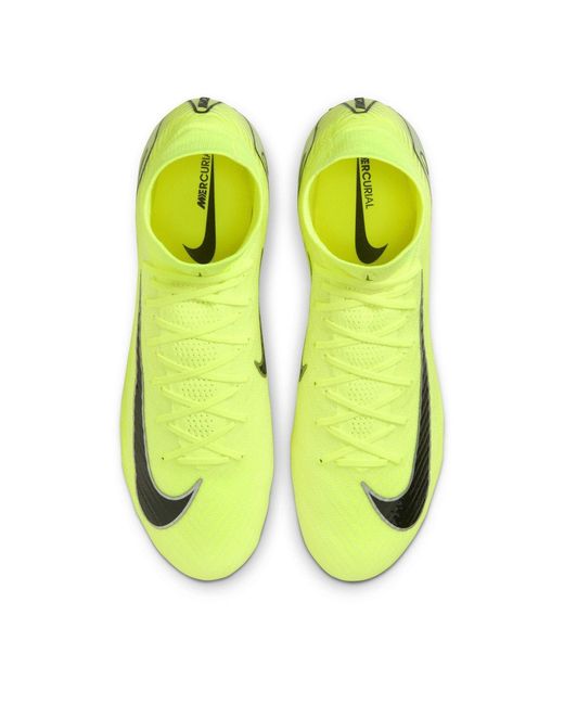 Nike Yellow Mercurial Superfly 10 Elite Firm Ground Boots for men