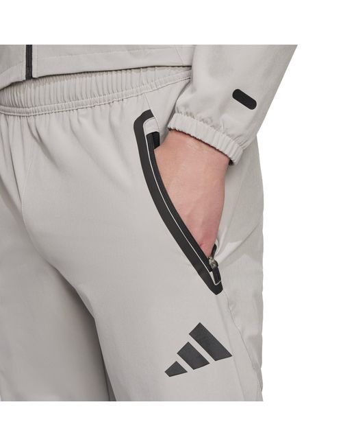 Adidas Gray Tiro 25 Competition Vis Tech Travel Pants for men