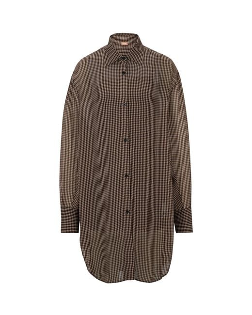 Boss Brown Bareid Long Sleeve Long Blouse