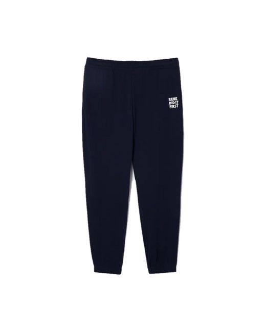Lacoste Blue Cuffed Fleece Joggers for men