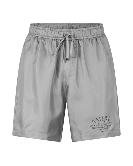 Amiri Red Art Dstrt Woven Tracksuit Shorts for men