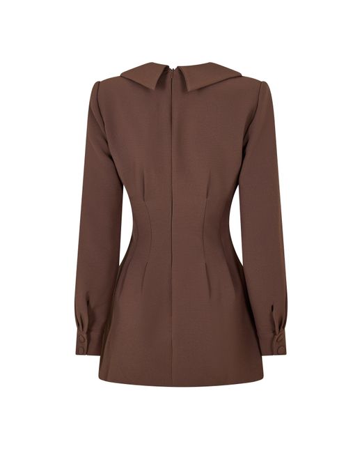 Odd Muse Brown Satin Shift Mini Dress