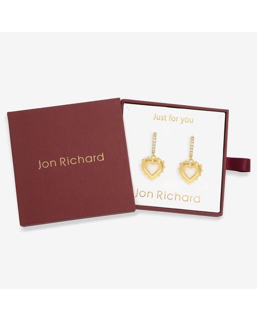 Jon Richard Red 14Ct Plated Heart Birthstone Hugg