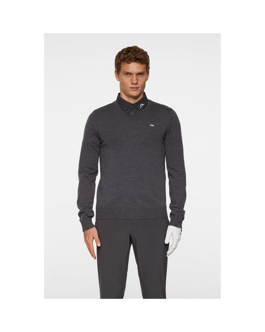 J.Lindeberg Gray Junior.Lind Lymn Knitted Crew Neck Jumper for men