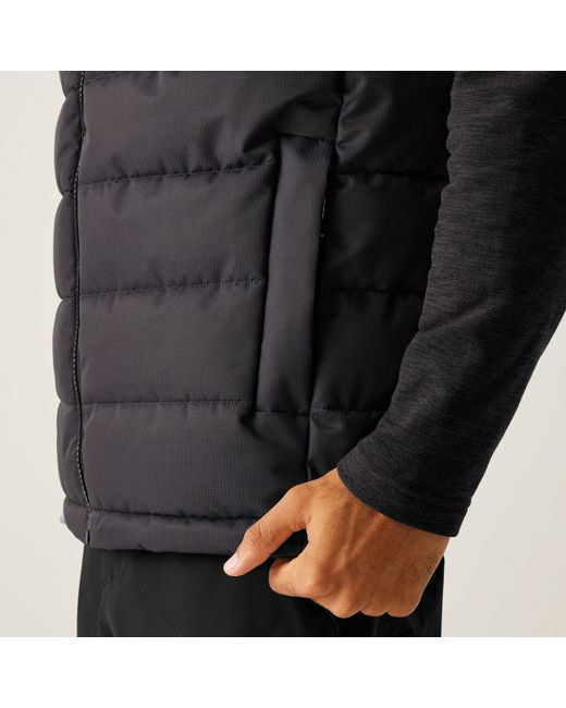 Regatta Black Aldthorn Bodywarmer Water-Repellent Insulated Sleeveless Gilet for men