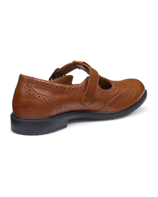 Hotter Brown Lumen Standard Fit T-Bar Shoes