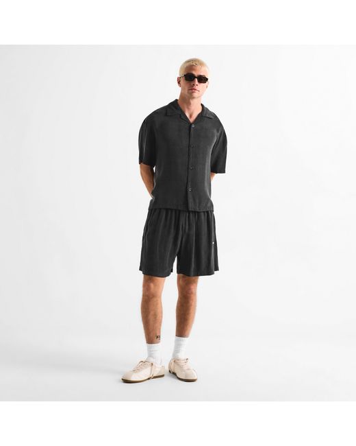 MKI Miyuki-Zoku Black Vacation Short Sleeve Bowling Shirt for men