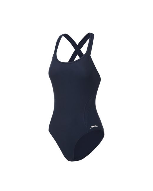 Slazenger 1881 Blue Lycra Xtra Life X Back Swimsuit Ladies
