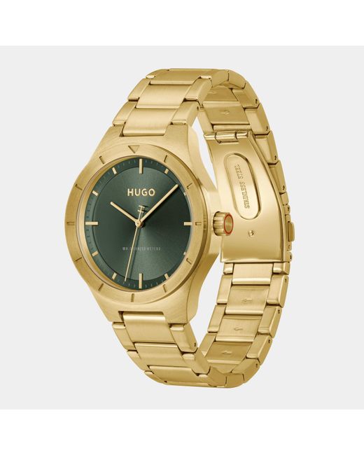 HUGO Metallic Gents #Lit Bracelet Watch for men