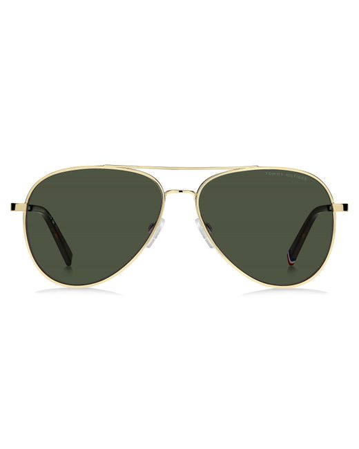 Tommy Hilfiger Green Pilot Aviator Sunglasses for men