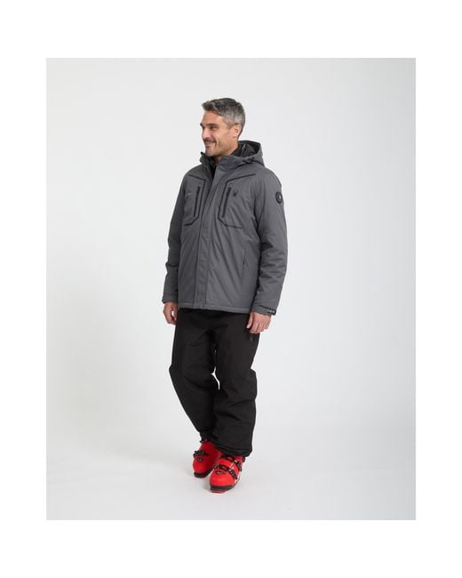 Spyder Gray Snow System Ski Jacket for men