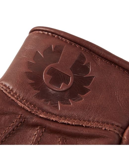 Belstaff Brown Clinch Glove Leather Gloves for men