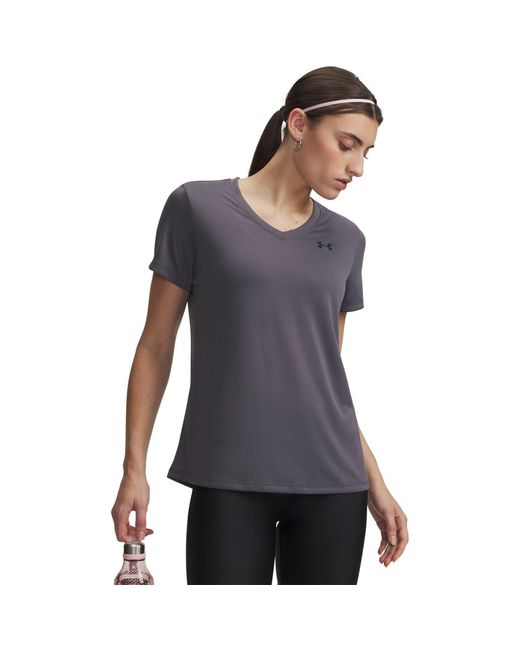 Under Armour Gray Tech V-Neck Short Sleeve