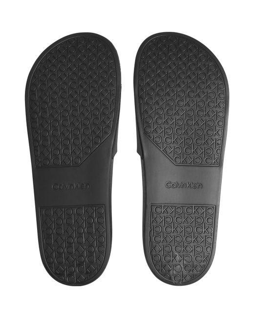Calvin Klein Black Pool Logo Sliders for men