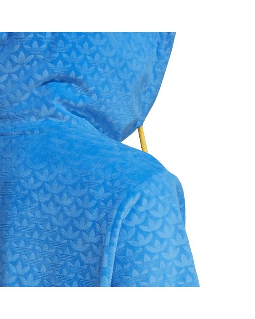 Adidas Originals Blue Adidas Adicolour 70S Velour Zip Hoodie
