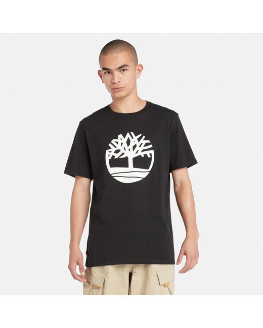 Timberland Black Northwood Tree Logo Short Sleeve T-Shirt for men