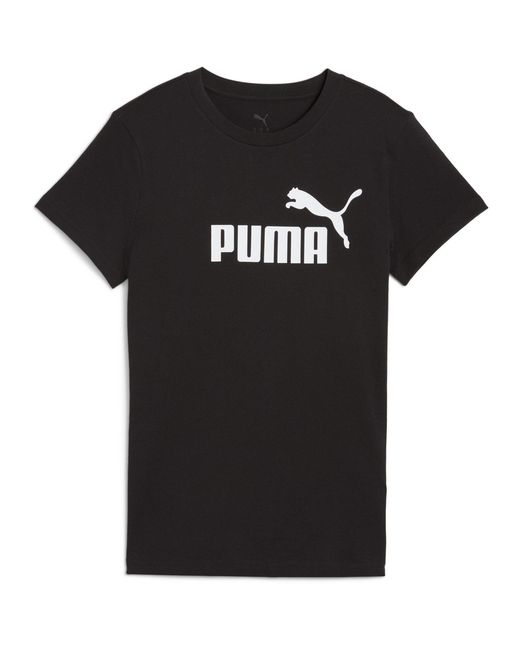 PUMA Black Regular Fit Logo T-Shirt