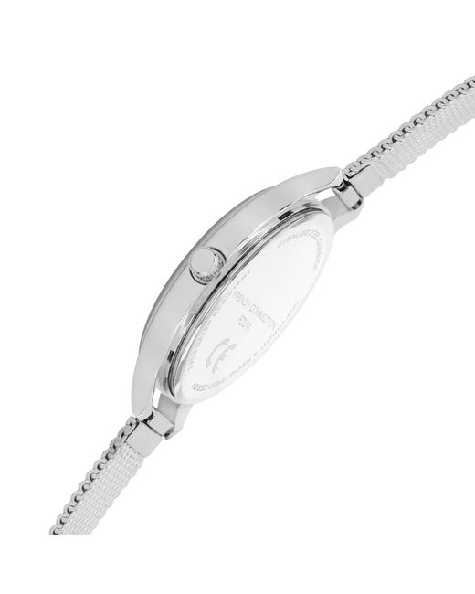 French Connection Metallic Accessories Case Round Shape Strap Quartz Watch