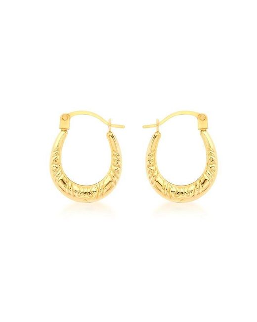 Be You Metallic 9ct Mini Patterned Hoops