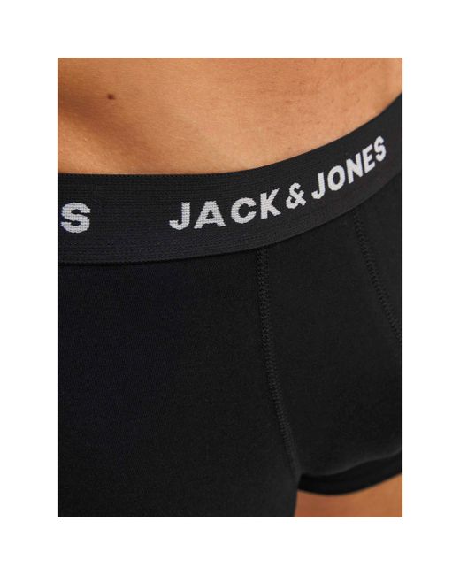 Jack & Jones Black Jack 7-Pack Huey Trunks Plus Size for men