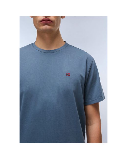 Napapijri Blue Salis Short Sleeve T-Shirt for men