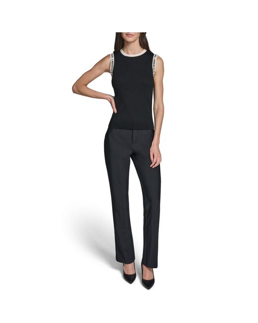 Karl Lagerfeld Black Sportswear Knitted Top