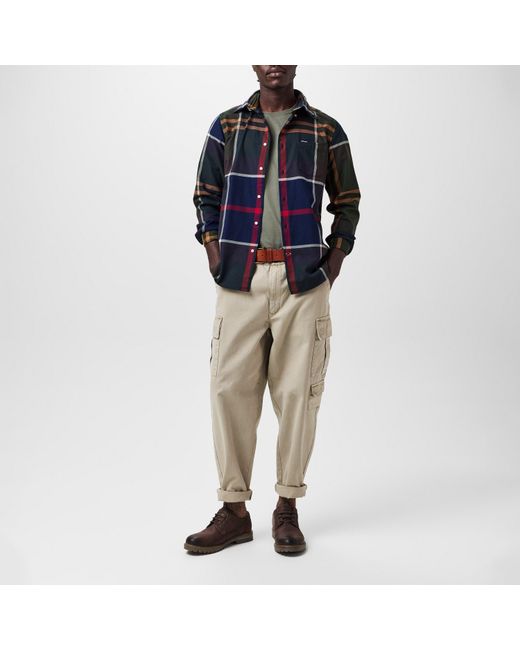 Barbour Blue Dunoon Long Sleeved Shirt for men