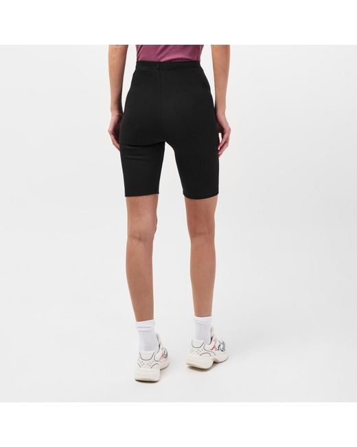 Tommy Hilfiger Black Ribbed Badge Cycling Shorts