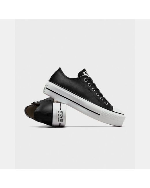 Converse Black Chuck Taylor All Star Lif Platform Trainers