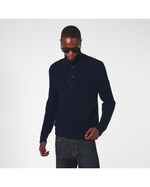 Tom Ford Blue Tailored Fit Crew Neck Jumper for men