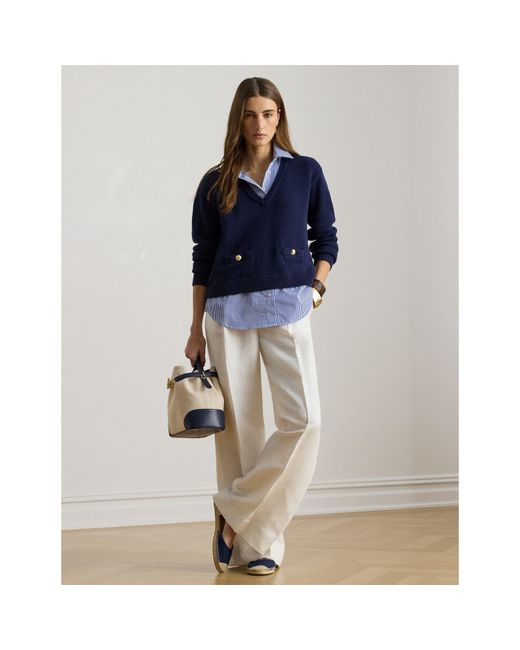 Ralph Lauren Blue Crew Neck Jumper