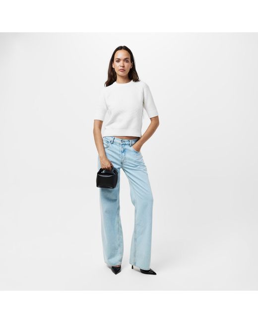 French Connection White Lily Mozart Crew Neck Jumper