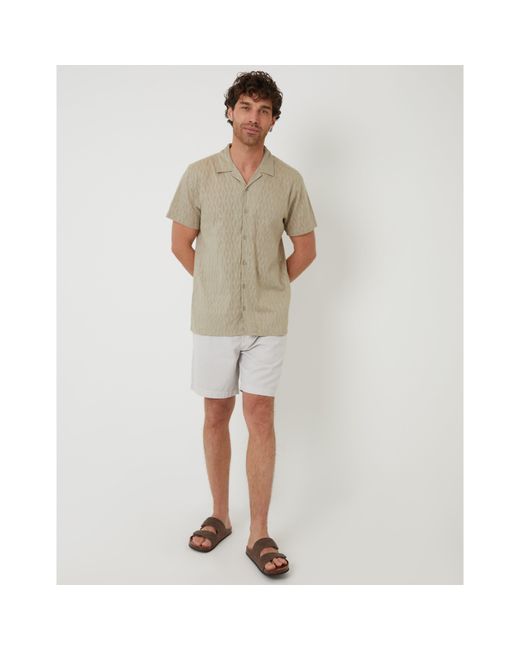Threadbare Green Short-Sleeve Bowling Shirt for men