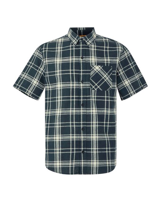 Regatta Blue Loran Long-Sleeve Plain Shirt for men