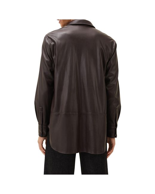Phase Eight Brown Aphia Faux Leather Shacket