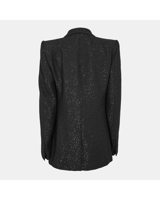 Tom Ford Black Sequin Long Sleeve Blazer