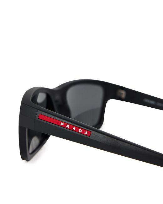 Prada Black 0Ps B10S Rectangle Sunglasses for men