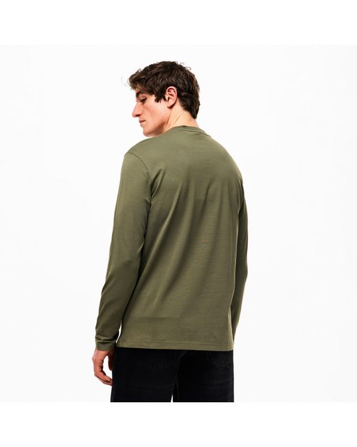 Boss Green Long Sleeve T-Shirt With Iconic Logo Detail for men