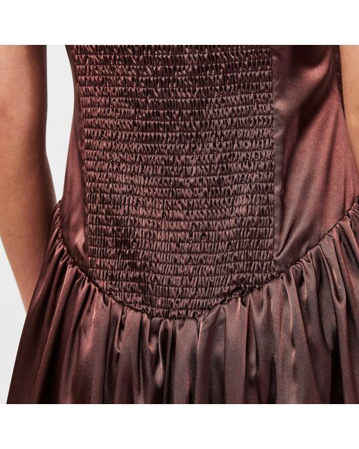 Amy Lynn Purple Alexa Satin Long Maxi Dress