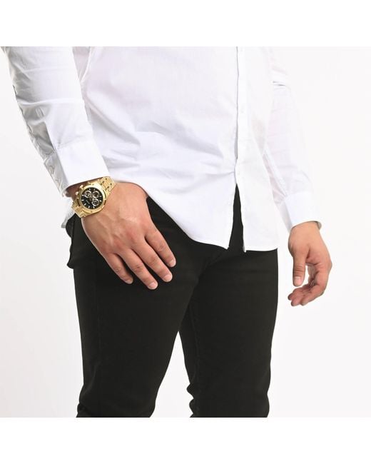 Guess Metallic Gents Watch With Dial for men