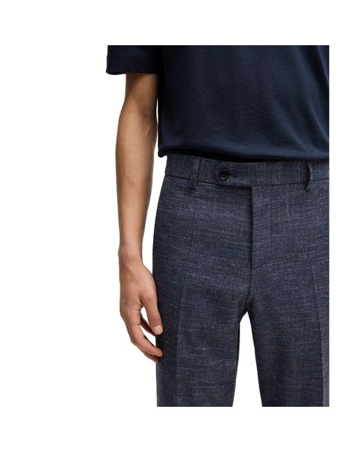 Boss Blue H Genius Straight Leg Trousers for men