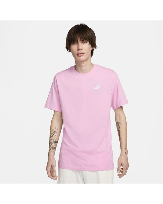 Nike Pink Sportswear Club T-Shirt for men