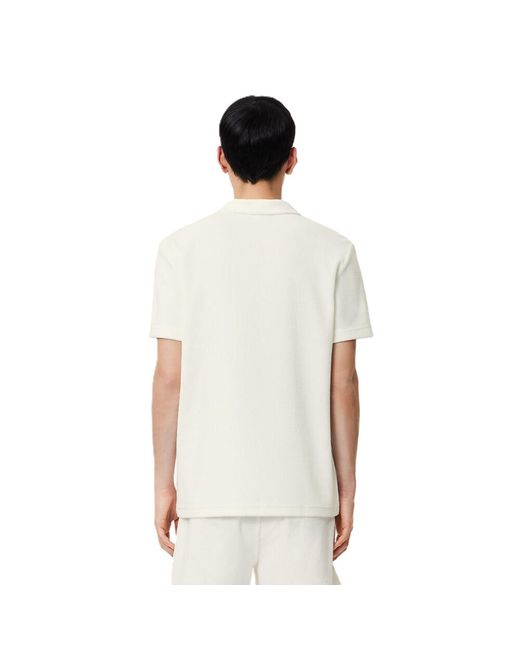 Lacoste White Slim Fit Short Sleeve Polo Shirt for men